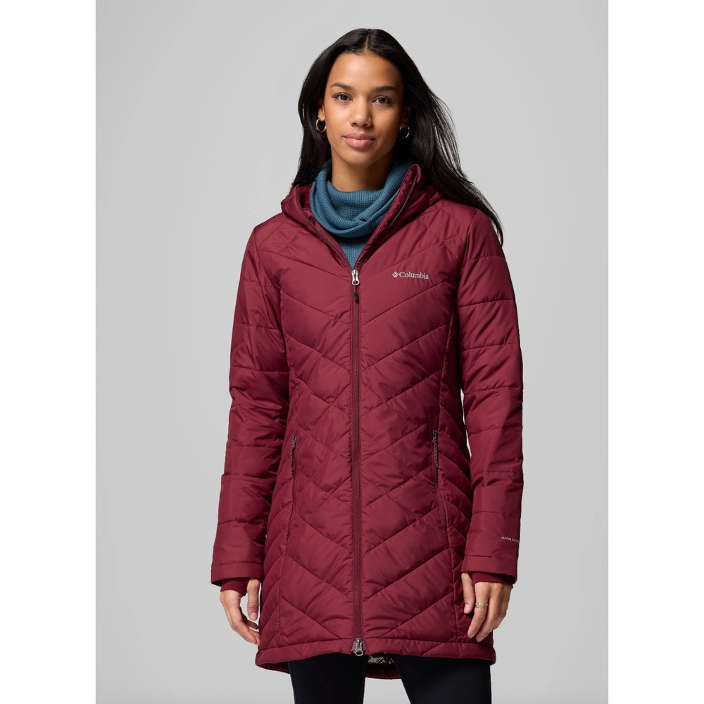 Columbia Women's Copper Crest Fleece-Lined Hood Mid-Length Coat Jacket Sz XL